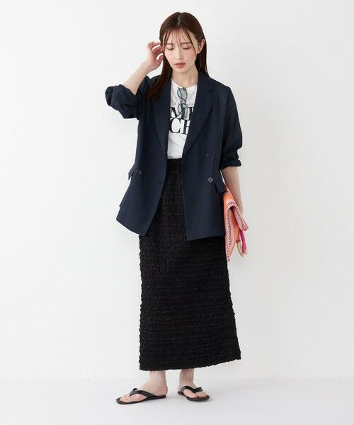 SHIPS / シップス ロング・マキシ丈スカート | SHIPS Colors:〈手洗い可能〉フクレジャカード タイトスカート | 詳細18