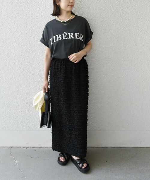 SHIPS / シップス ロング・マキシ丈スカート | SHIPS Colors:〈手洗い可能〉フクレジャカード タイトスカート | 詳細20