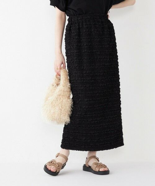 SHIPS / シップス ロング・マキシ丈スカート | SHIPS Colors:〈手洗い可能〉フクレジャカード タイトスカート | 詳細21