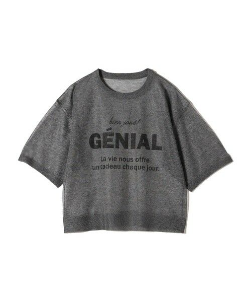 SHIPS / シップス ニット・セーター | SHIPS Colors〈手洗い可能〉シアー ロゴ ニット TEE | 詳細1