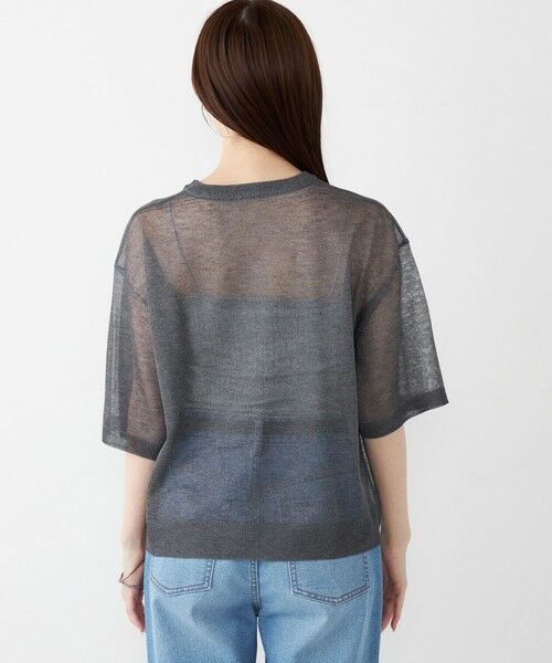 SHIPS / シップス ニット・セーター | SHIPS Colors〈手洗い可能〉シアー ロゴ ニット TEE | 詳細5