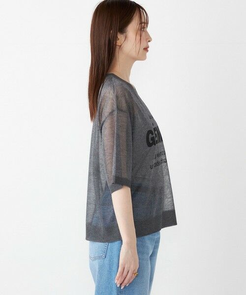 SHIPS / シップス ニット・セーター | SHIPS Colors〈手洗い可能〉シアー ロゴ ニット TEE | 詳細6