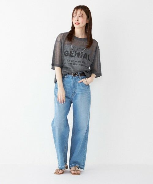 SHIPS / シップス ニット・セーター | SHIPS Colors〈手洗い可能〉シアー ロゴ ニット TEE | 詳細7