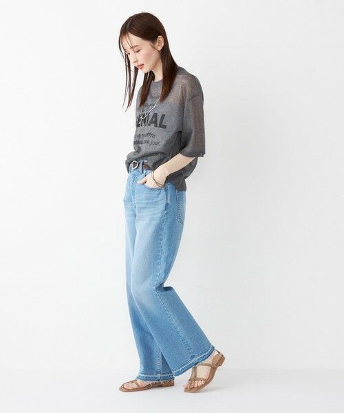 SHIPS / シップス ニット・セーター | SHIPS Colors〈手洗い可能〉シアー ロゴ ニット TEE | 詳細10