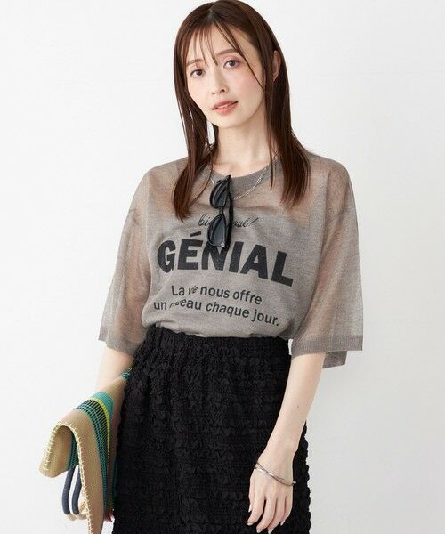 SHIPS / シップス ニット・セーター | SHIPS Colors〈手洗い可能〉シアー ロゴ ニット TEE | 詳細21