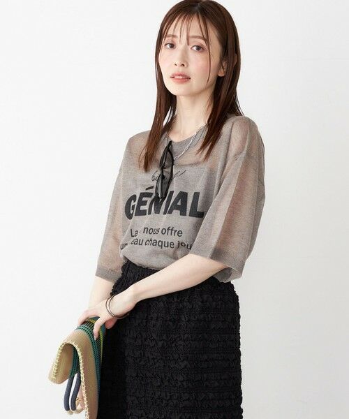 SHIPS / シップス ニット・セーター | SHIPS Colors〈手洗い可能〉シアー ロゴ ニット TEE | 詳細22