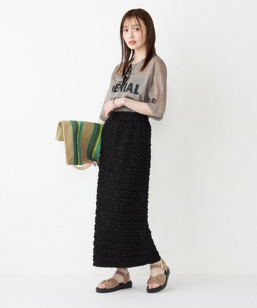 SHIPS / シップス ニット・セーター | SHIPS Colors〈手洗い可能〉シアー ロゴ ニット TEE | 詳細23