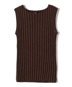 SHIPS / シップス ニット・セーター | SHIPS Colors:〈洗濯機可能〉ラメ リブ ノースリーブ トップス