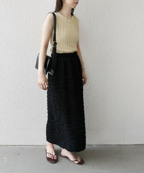 SHIPS / シップス ニット・セーター | SHIPS Colors:〈洗濯機可能〉ラメ リブ ノースリーブ トップス | 詳細12