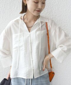 SHIPS / シップス シャツ・ブラウス | 〈手洗い可能〉シアー シルク混 オープンカラー シャツ