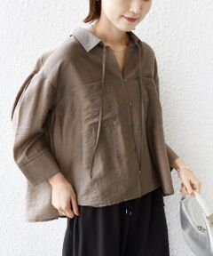 SHIPS / シップス シャツ・ブラウス | 〈手洗い可能〉シアー シルク混 オープンカラー シャツ