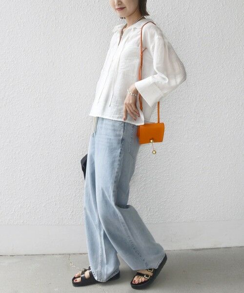 SHIPS / シップス シャツ・ブラウス | 〈手洗い可能〉シアー シルク混 オープンカラー シャツ | 詳細12