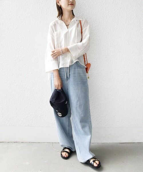 SHIPS / シップス シャツ・ブラウス | 〈手洗い可能〉シアー シルク混 オープンカラー シャツ | 詳細15