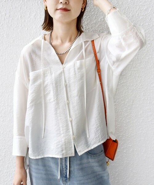 専用♡新品6万円タグ付き フランス高級シャツブランド レース装飾シフォンシャツ 専用♡新品6万円タグ付き フランス高級シャツブランド レース