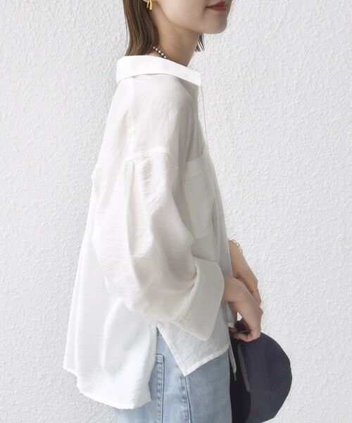 SHIPS / シップス シャツ・ブラウス | 〈手洗い可能〉シアー シルク混 オープンカラー シャツ | 詳細20