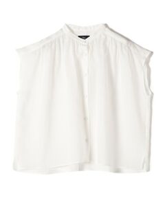 SHIPS / シップス シャツ・ブラウス | SHIPS Primary Navy Label:〈手洗い可能〉ラミー フレンチ スリーブ ブラウス