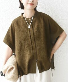 SHIPS / シップス シャツ・ブラウス | 〈手洗い可能〉サッカー 裾 ドロスト ドルマン ブラウス 2