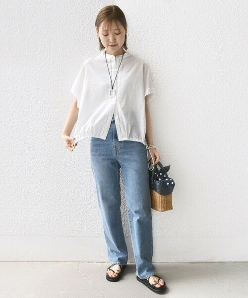 SHIPS / シップス シャツ・ブラウス | 〈手洗い可能〉サッカー 裾 ドロスト ドルマン ブラウス 2 | 詳細1