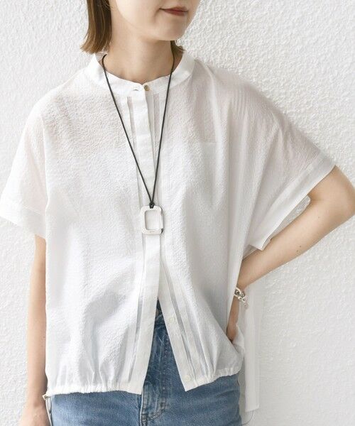 SHIPS / シップス シャツ・ブラウス | 〈手洗い可能〉サッカー 裾 ドロスト ドルマン ブラウス 2 | 詳細10