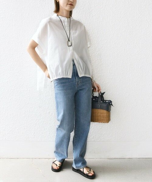 SHIPS / シップス シャツ・ブラウス | 〈手洗い可能〉サッカー 裾 ドロスト ドルマン ブラウス 2 | 詳細2