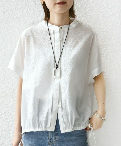 SHIPS / シップス シャツ・ブラウス | 〈手洗い可能〉サッカー 裾 ドロスト ドルマン ブラウス 2 | 詳細5