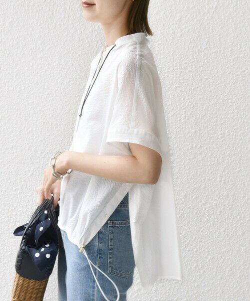 SHIPS / シップス シャツ・ブラウス | 〈手洗い可能〉サッカー 裾 ドロスト ドルマン ブラウス 2 | 詳細6