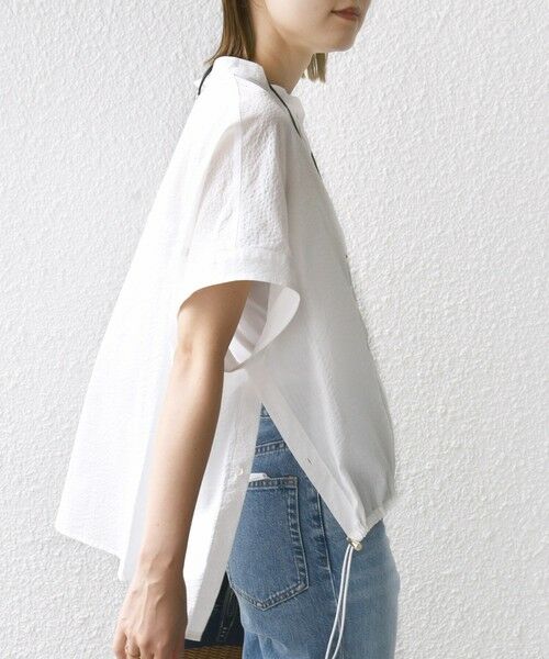 SHIPS / シップス シャツ・ブラウス | 〈手洗い可能〉サッカー 裾 ドロスト ドルマン ブラウス 2 | 詳細8