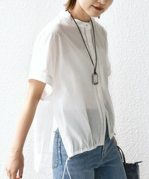 SHIPS / シップス シャツ・ブラウス | 〈手洗い可能〉サッカー 裾 ドロスト ドルマン ブラウス 2 | 詳細9