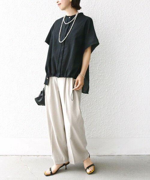 SHIPS / シップス シャツ・ブラウス | 〈手洗い可能〉サッカー 裾 ドロスト ドルマン ブラウス 2 | 詳細20