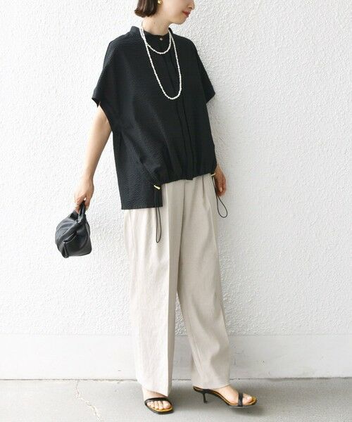 SHIPS / シップス シャツ・ブラウス | 〈手洗い可能〉サッカー 裾 ドロスト ドルマン ブラウス 2 | 詳細22