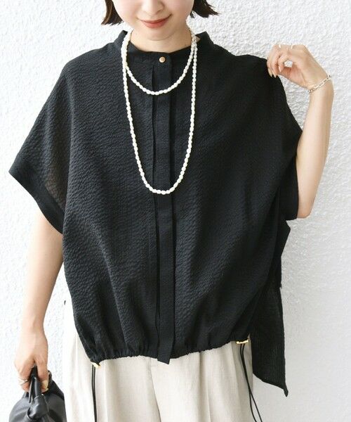 SHIPS / シップス シャツ・ブラウス | 〈手洗い可能〉サッカー 裾 ドロスト ドルマン ブラウス 2 | 詳細23