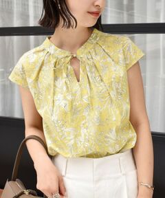 SHIPS / シップス シャツ・ブラウス | 〈手洗い可能〉綿 ローン ボタニカル プリント フレンチ スリーブ ブラウス