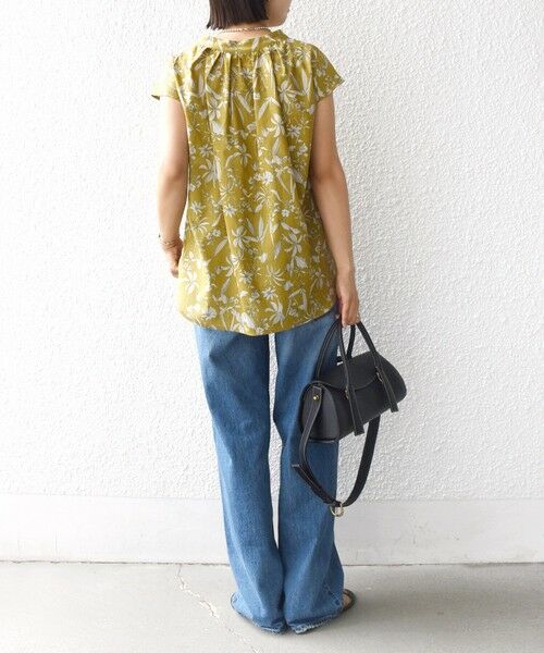 SHIPS / シップス シャツ・ブラウス | 〈手洗い可能〉綿 ローン ボタニカル プリント フレンチ スリーブ ブラウス | 詳細3