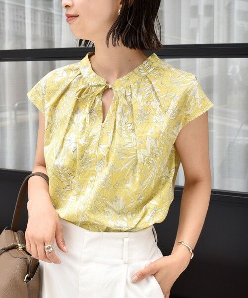 SHIPS / シップス シャツ・ブラウス | 〈手洗い可能〉綿 ローン ボタニカル プリント フレンチ スリーブ ブラウス | 詳細15