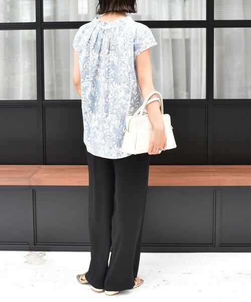 SHIPS / シップス シャツ・ブラウス | 〈手洗い可能〉綿 ローン ボタニカル プリント フレンチ スリーブ ブラウス | 詳細23