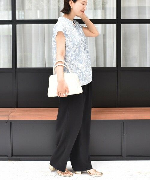 SHIPS / シップス シャツ・ブラウス | 〈手洗い可能〉綿 ローン ボタニカル プリント フレンチ スリーブ ブラウス | 詳細24