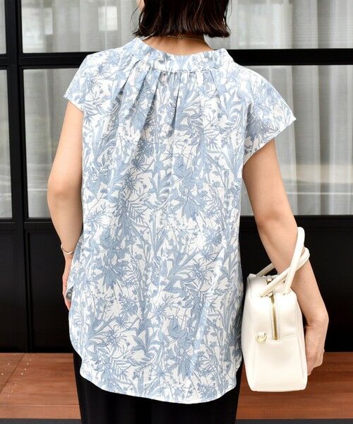 SHIPS / シップス シャツ・ブラウス | 〈手洗い可能〉綿 ローン ボタニカル プリント フレンチ スリーブ ブラウス | 詳細27