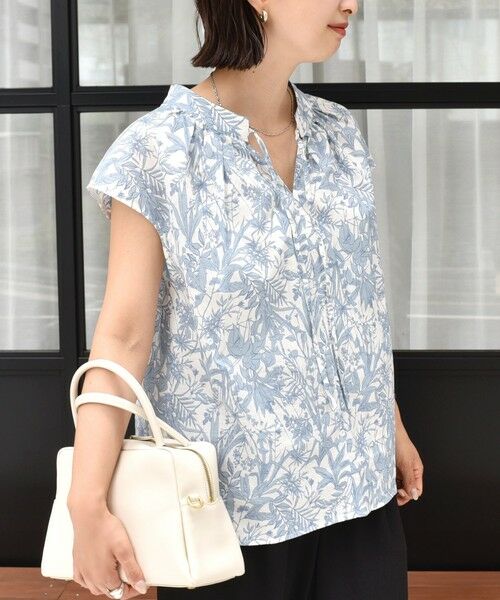 SHIPS / シップス シャツ・ブラウス | 〈手洗い可能〉綿 ローン ボタニカル プリント フレンチ スリーブ ブラウス | 詳細28