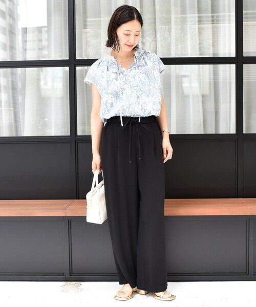 SHIPS / シップス シャツ・ブラウス | 〈手洗い可能〉綿 ローン ボタニカル プリント フレンチ スリーブ ブラウス | 詳細29