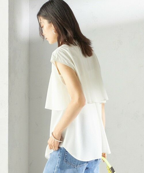 SHIPS / シップス シャツ・ブラウス | 〈手洗い可能〉シアー トリコット フレア ヨーク ノースリーブ ブラウス | 詳細10