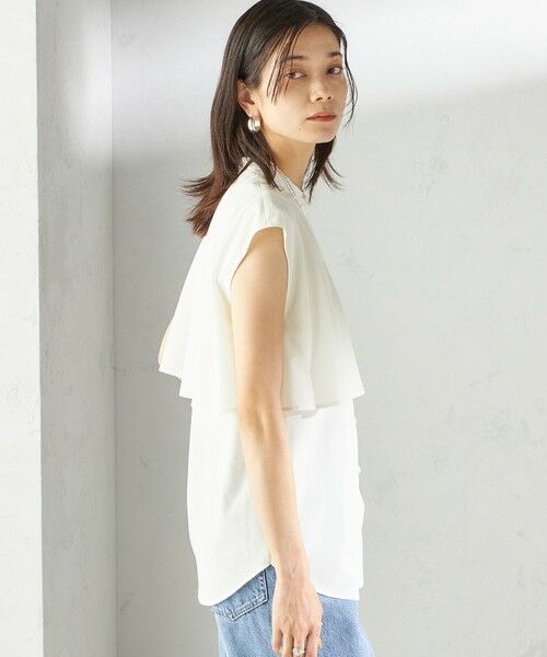 SHIPS / シップス シャツ・ブラウス | 〈手洗い可能〉シアー トリコット フレア ヨーク ノースリーブ ブラウス | 詳細12