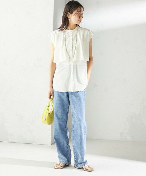 SHIPS / シップス シャツ・ブラウス | 〈手洗い可能〉シアー トリコット フレア ヨーク ノースリーブ ブラウス | 詳細2