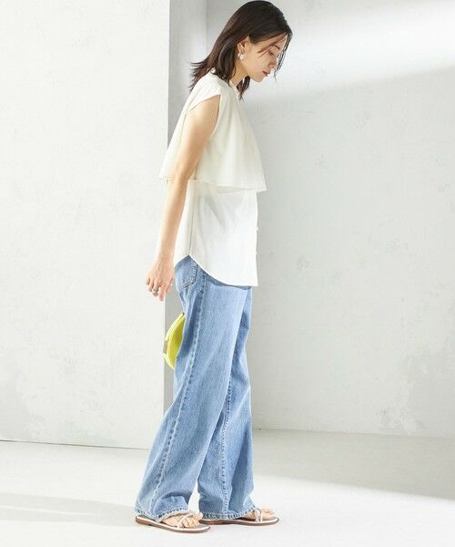 SHIPS / シップス シャツ・ブラウス | 〈手洗い可能〉シアー トリコット フレア ヨーク ノースリーブ ブラウス | 詳細5