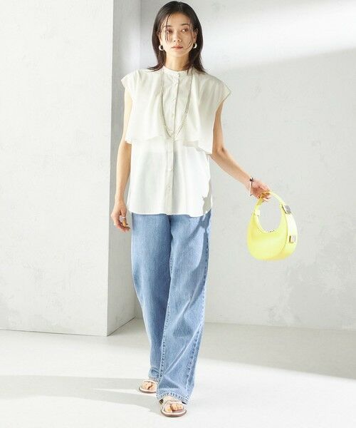 SHIPS / シップス シャツ・ブラウス | 〈手洗い可能〉シアー トリコット フレア ヨーク ノースリーブ ブラウス | 詳細6