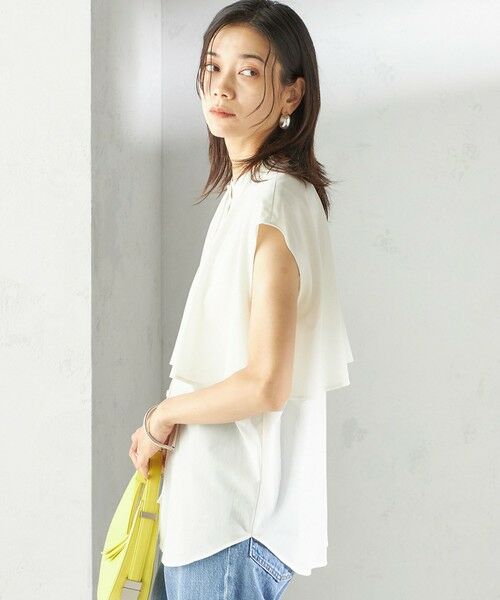 SHIPS / シップス シャツ・ブラウス | 〈手洗い可能〉シアー トリコット フレア ヨーク ノースリーブ ブラウス | 詳細9