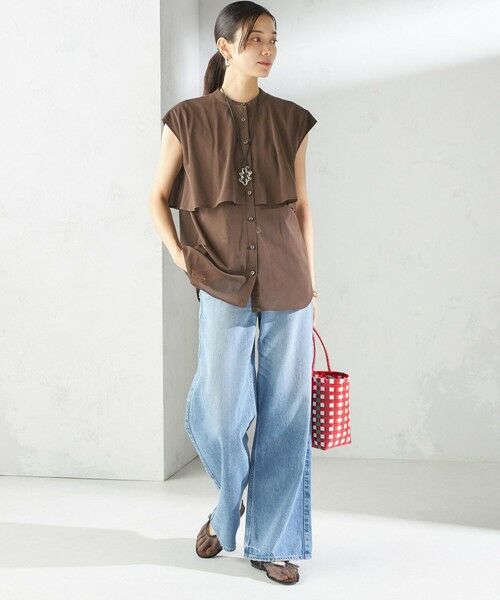 SHIPS / シップス シャツ・ブラウス | 〈手洗い可能〉シアー トリコット フレア ヨーク ノースリーブ ブラウス | 詳細17