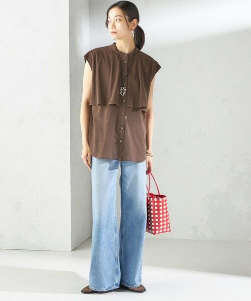 SHIPS / シップス シャツ・ブラウス | 〈手洗い可能〉シアー トリコット フレア ヨーク ノースリーブ ブラウス | 詳細19