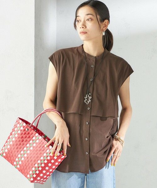 SHIPS / シップス シャツ・ブラウス | 〈手洗い可能〉シアー トリコット フレア ヨーク ノースリーブ ブラウス | 詳細21