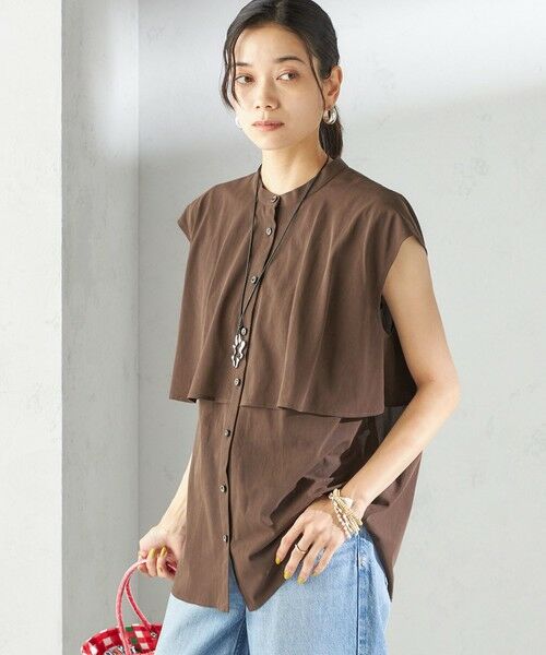 SHIPS / シップス シャツ・ブラウス | 〈手洗い可能〉シアー トリコット フレア ヨーク ノースリーブ ブラウス | 詳細22