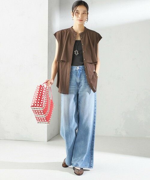 SHIPS / シップス シャツ・ブラウス | 〈手洗い可能〉シアー トリコット フレア ヨーク ノースリーブ ブラウス | 詳細24